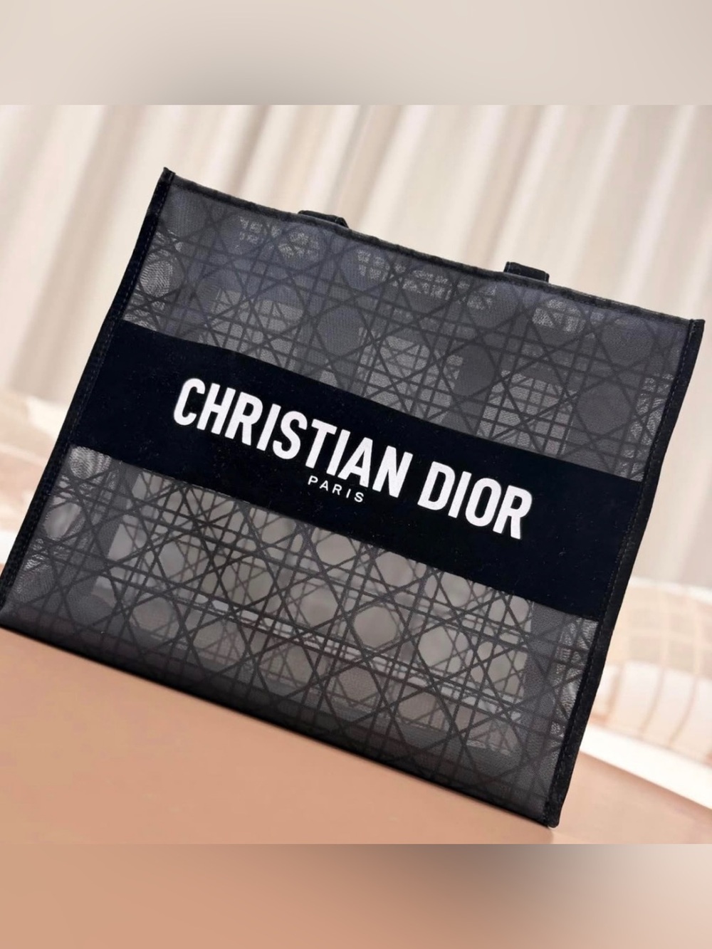 New Dior Black Mesh Tote